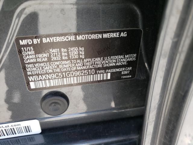 2016 BMW 550 I WBAKN9C51GD962510