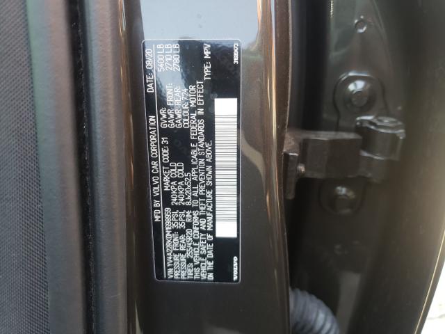 2021 VOLVO XC60 T6 MO YV4A22RK0M1698959
