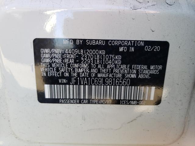 2020 SUBARU WRX PREMIU JF1VA1C69L9816560