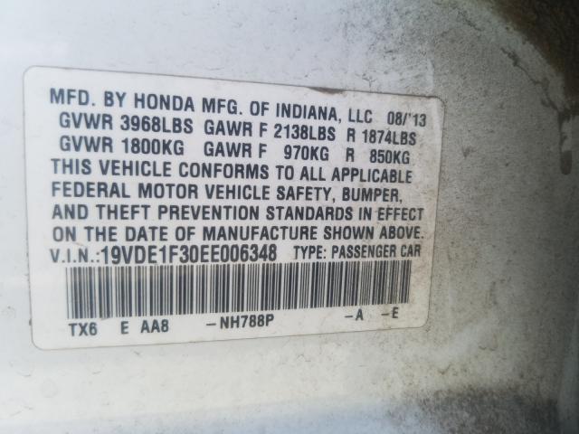 2014 ACURA ILX 20 19VDE1F30EE006348