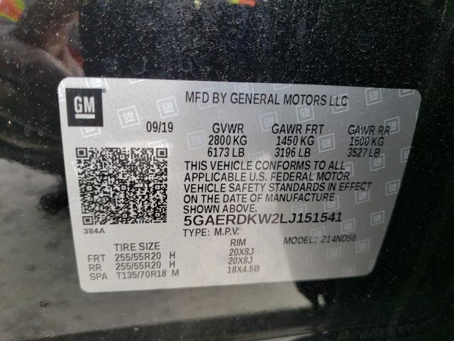 2020 BUICK ENCLAVE AV 5GAERDKW2LJ151541