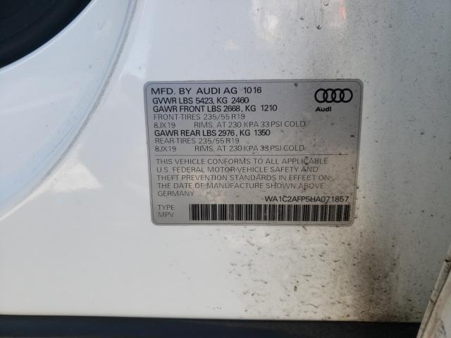 VIN WA1C2AFP5HA071857 2017 Audi Q5, Premium no.10