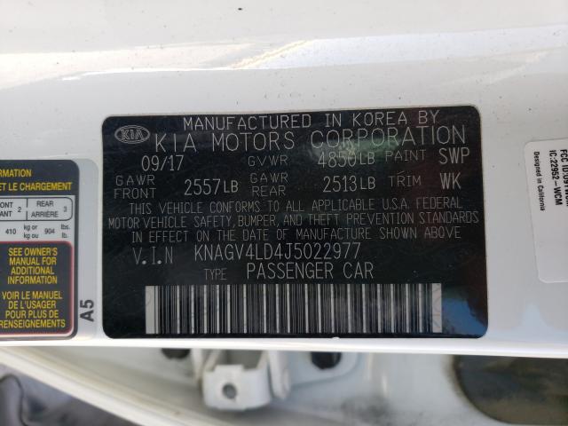 2018 KIA OPTIMA PLU KNAGV4LD4J5022977