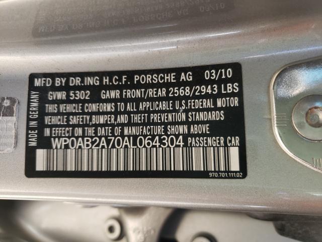 2010 PORSCHE PANAMERA S - WP0AB2A70AL064304