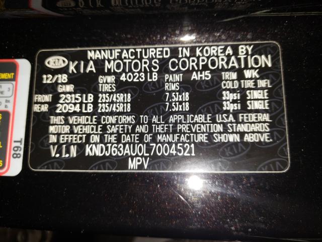 2020 KIA SOUL GT LI KNDJ63AU0L7004521