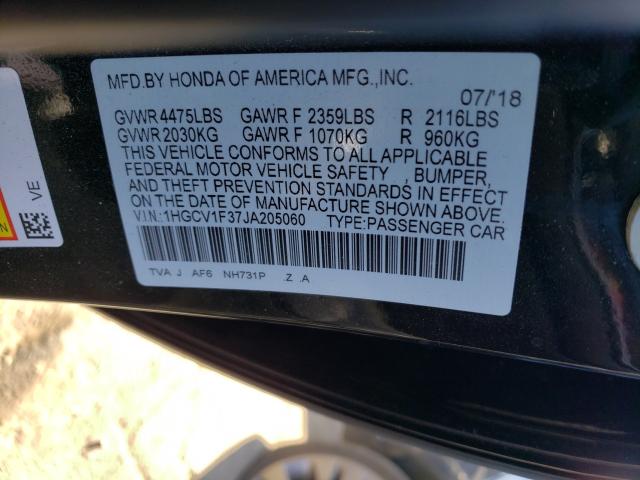 2018 HONDA ACCORD SPO 1HGCV1F37JA205060
