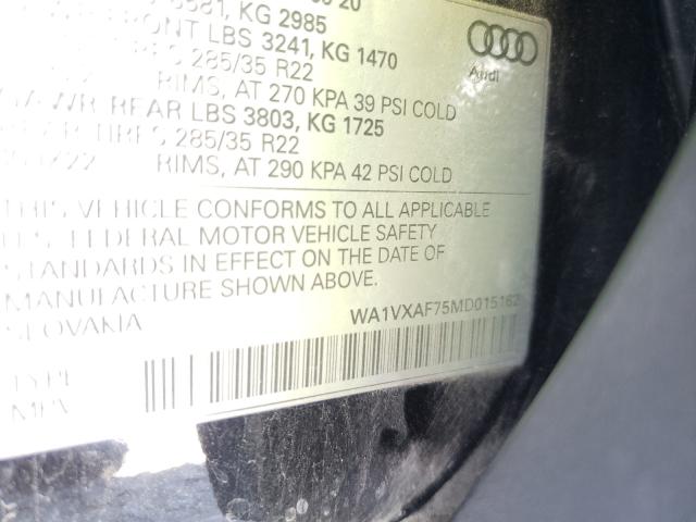 VIN WA1VXAF75MD015162 2021 Audi Q7, Prestige no.10