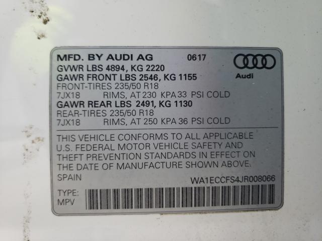 2018 AUDI Q3 PREMIUM WA1ECCFS4JR008066