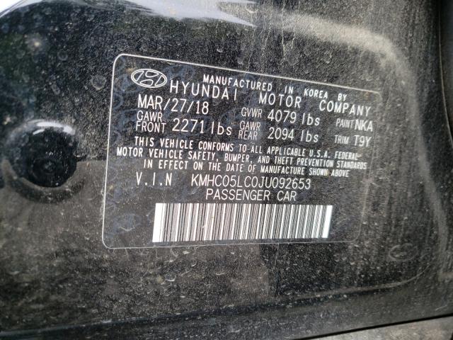 2018 HYUNDAI IONIQ LIMI KMHC05LC0JU092653