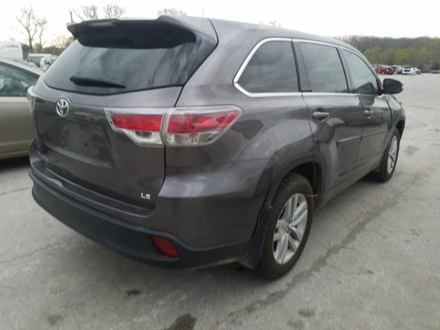 VIN 5TDZARFH0FS014007 2015 Toyota Highlander, LE no.4