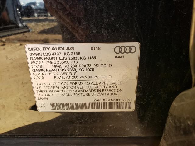 2018 AUDI Q3 PREMIUM WA1BCCFS2JR023958