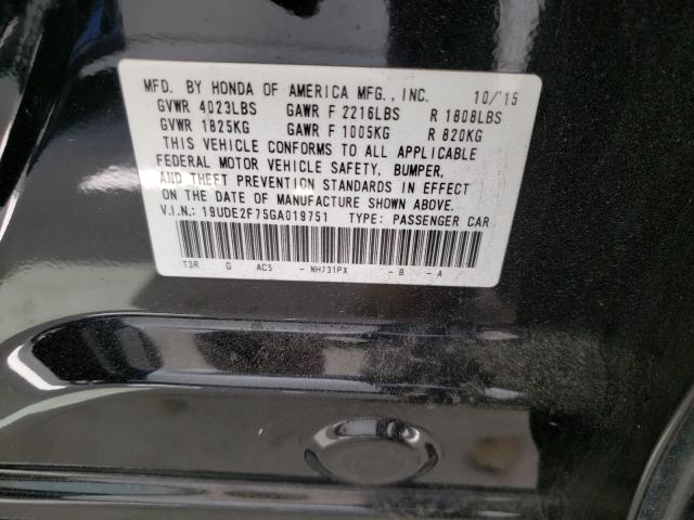 2016 ACURA ILX PREMIU 19UDE2F75GA019751