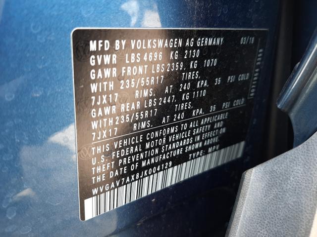 2018 VOLKSWAGEN TIGUAN LIM WVGAV7AX8JK004129