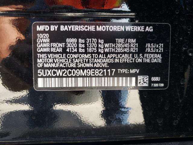 VIN 5UXCW2C09M9E82117 2021 BMW X7, Xdrive40I no.10