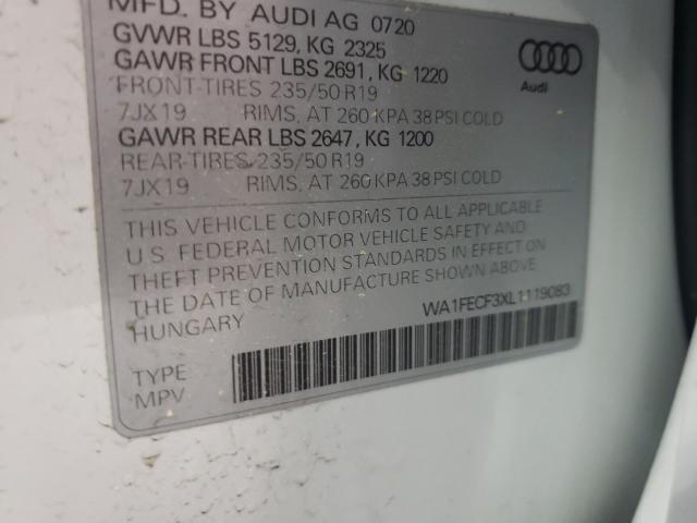2020 AUDI Q3 PRESTIG WA1FECF3XL1119083