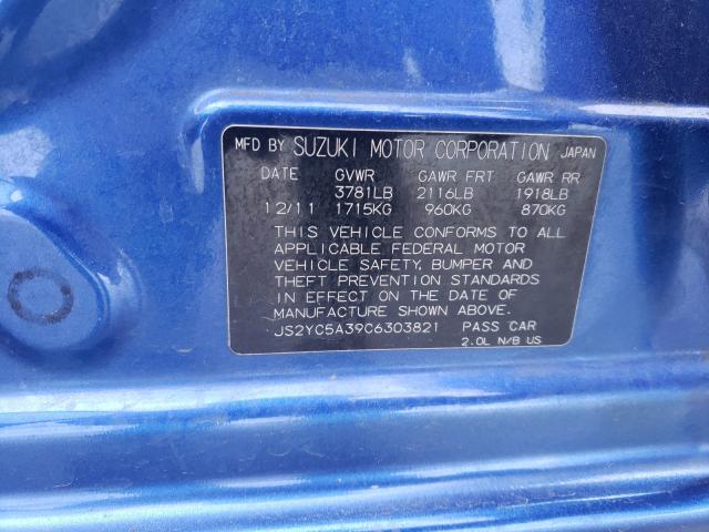 2012 SUZUKI SX4 LE JS2YC5A39C6303821