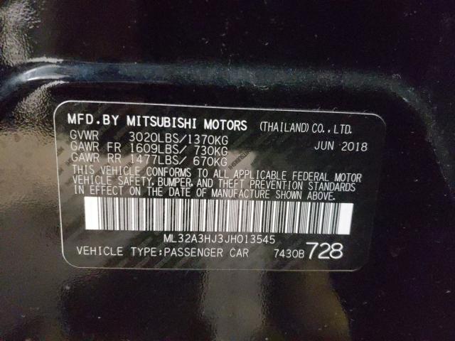 2018 MITSUBISHI MIRAGE ES ML32A3HJ3JH013545