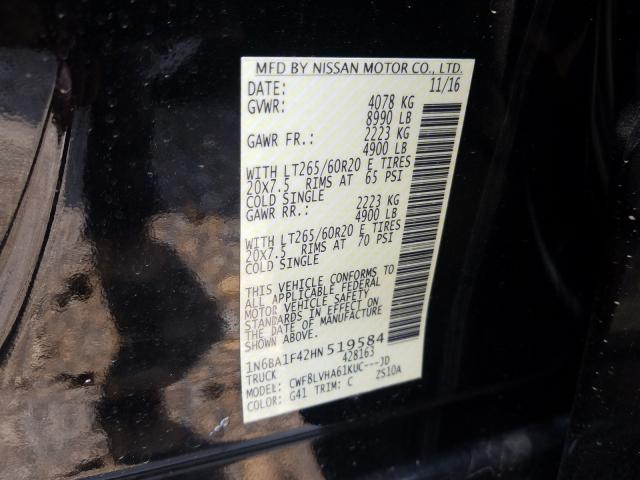 2017 NISSAN TITAN XD S 1N6BA1F42HN519584