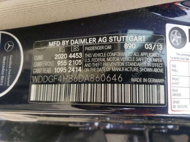2013 MERCEDES-BENZ C 250 WDDGF4HB6DA860646