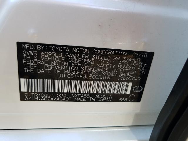 2018 LEXUS LS 500 BAS JTHC51FF3J5003316