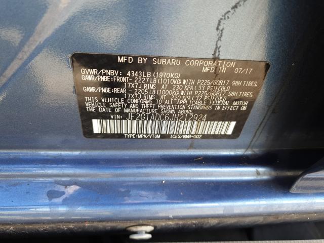 2018 SUBARU CROSSTREK JF2GTADC6JH212924