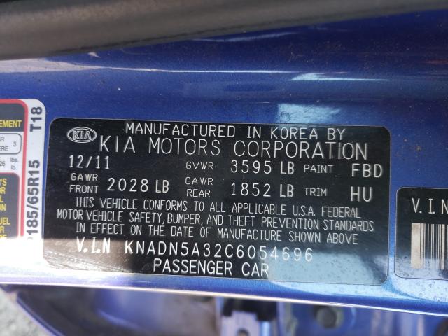 2012 KIA RIO EX KNADN5A32C6054696