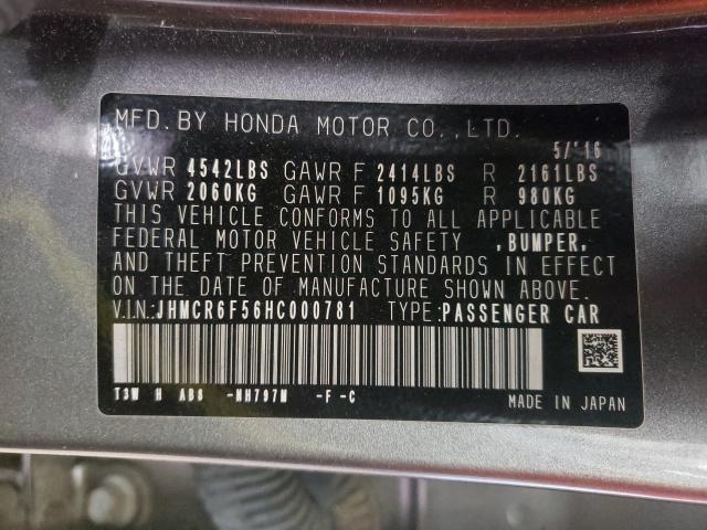 2017 HONDA ACCORD HYB JHMCR6F56HC000781