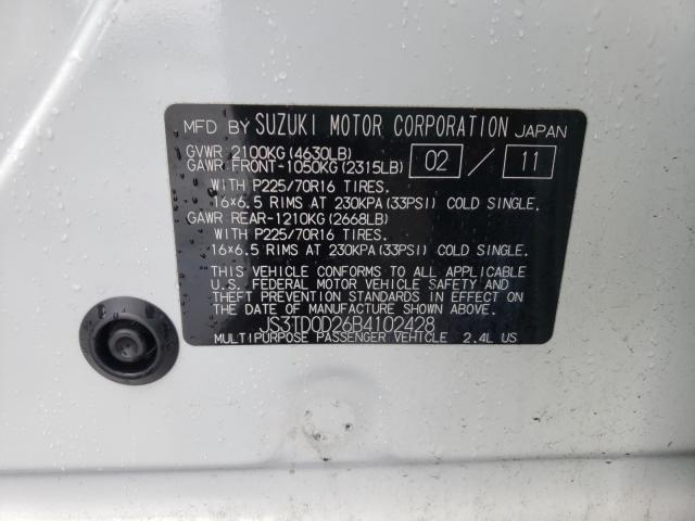 2011 SUZUKI GRAND VITA JS3TD0D26B4102428