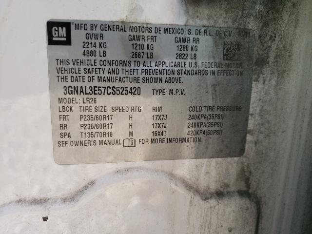 2012 CHEVROLET CAPTIVA SP 3GNAL3E57CS525420