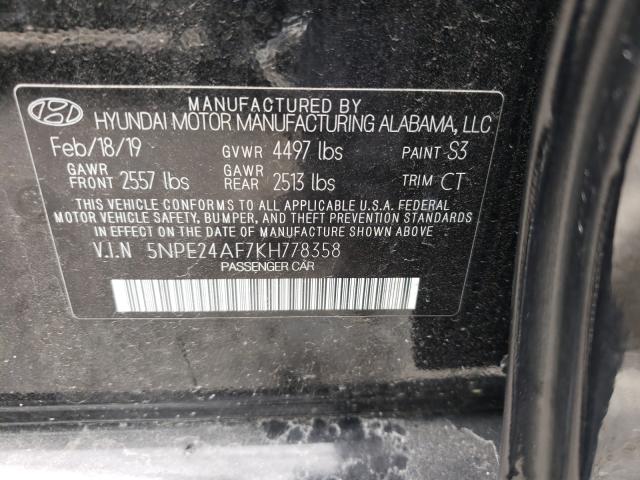 2019 HYUNDAI SONATA SE 5NPE24AF7KH778358