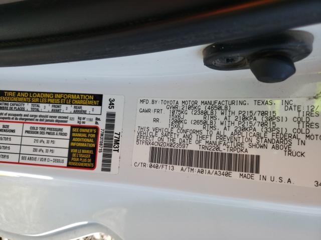 2013 TOYOTA TACOMA 5TFNX4CN2DX023597