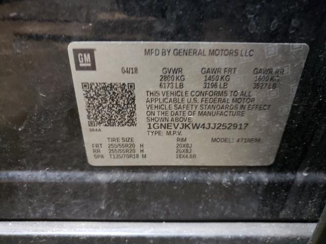 2018 CHEVROLET TRAVERSE P 1GNEVJKW4JJ252917