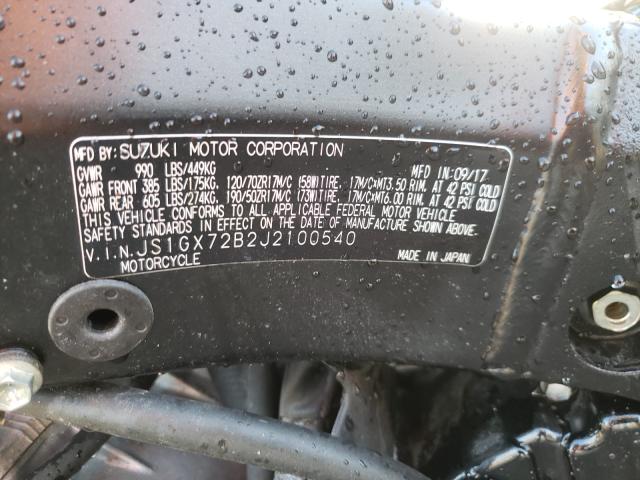 2018 SUZUKI GSX1300 RA JS1GX72B2J2100540