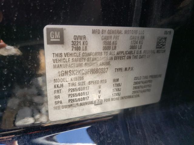 2015 CHEVROLET TAHOE POLI 1GNSK2KC9FR680837