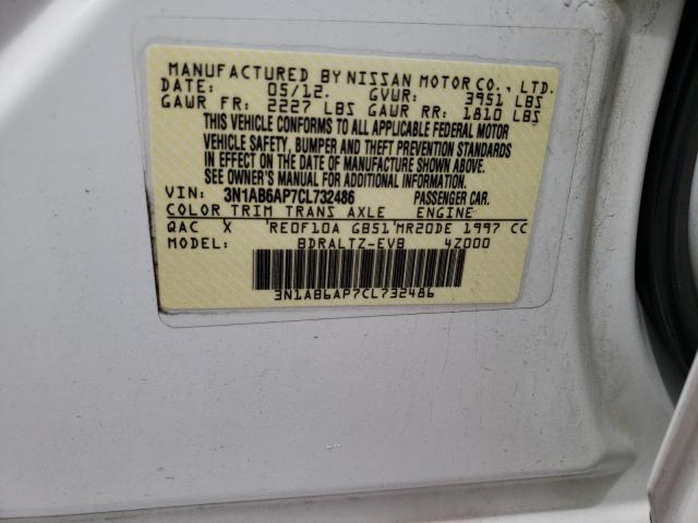 2012 NISSAN SENTRA 2.0 3N1AB6AP7CL732486