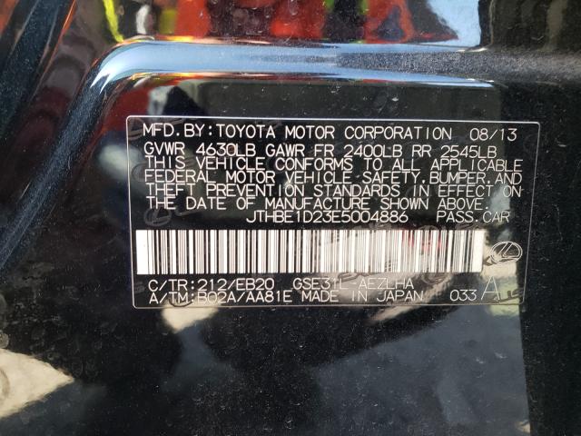 2014 LEXUS IS 350 JTHBE1D23E5004886