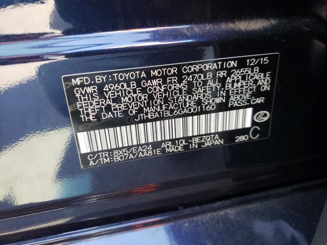 2016 LEXUS GS 200T BA JTHBA1BL6GA001160