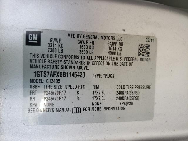 2011 GMC SAVANA G15 1GTS7AFX5B1145420