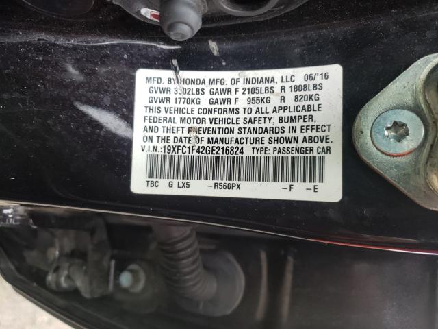 2016 HONDA CIVIC EX 19XFC1F42GE216824
