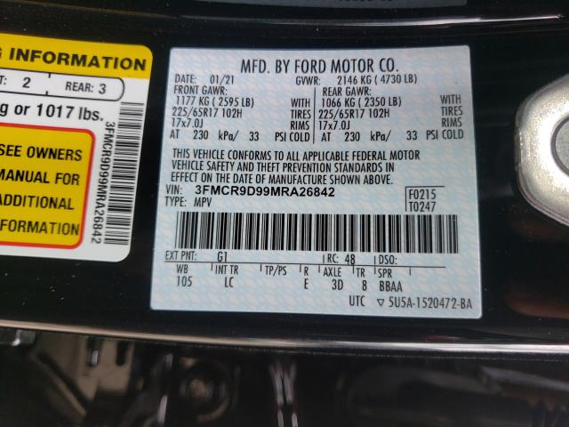 2021 FORD BRONCO 3FMCR9D99MRA26842