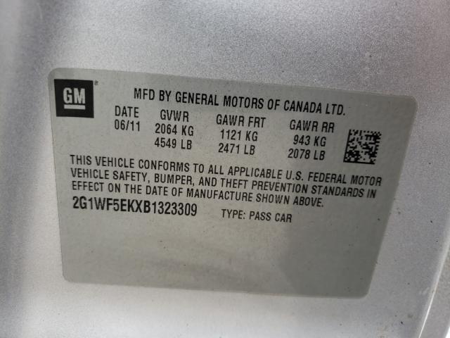 2011 CHEVROLET IMPALA LS 2G1WF5EKXB1323309
