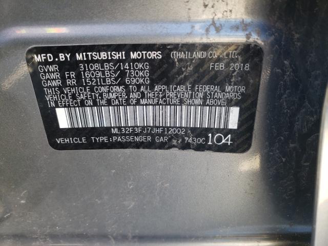 2018 MITSUBISHI MIRAGE ML32F3FJ7JHF12002