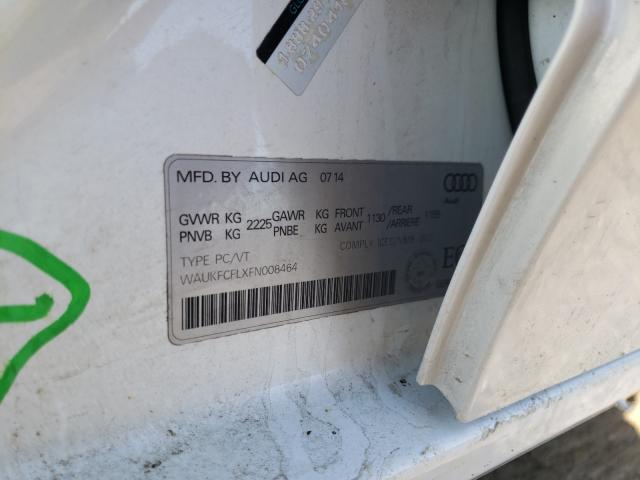 2015 AUDI A4 PRESTIG WAUKFCFLXFN008464