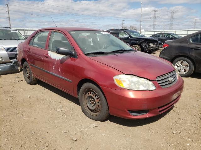 Salvage cars for sale from Copart Elgin, IL: 2003 Toyota Corolla