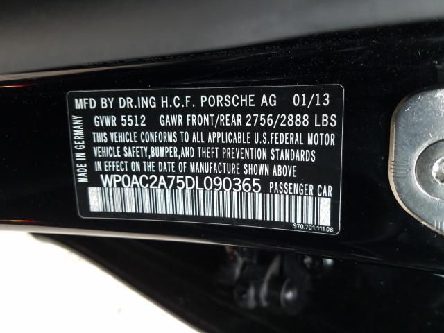 2013 PORSCHE PANAMERA T WP0AC2A75DL090365