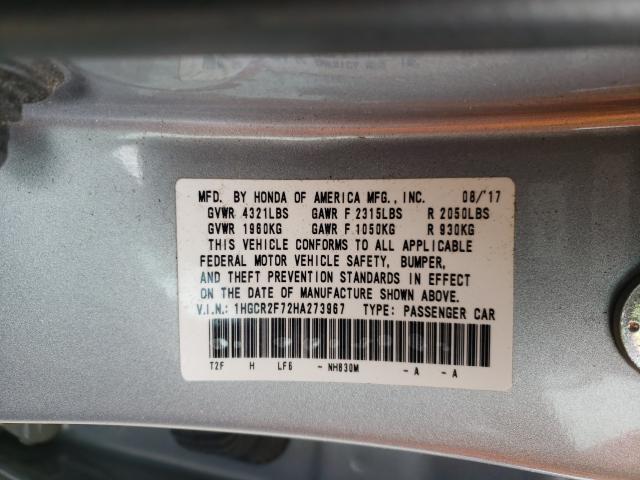 2017 HONDA ACCORD EX 1HGCR2F72HA273967