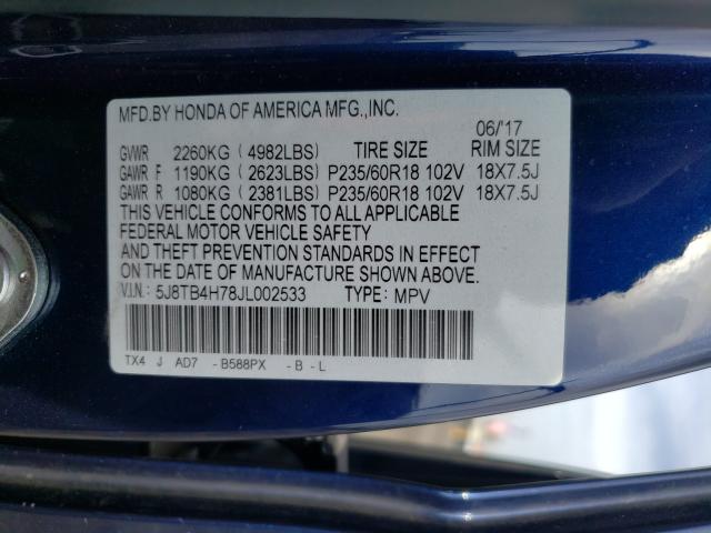 2018 ACURA RDX ADVANC 5J8TB4H78JL002533