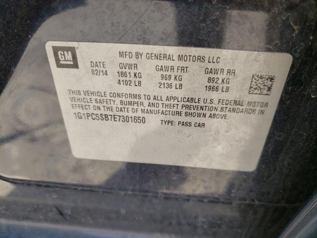 2014 CHEVROLET CRUZE LT 1G1PC5SB7E7301650