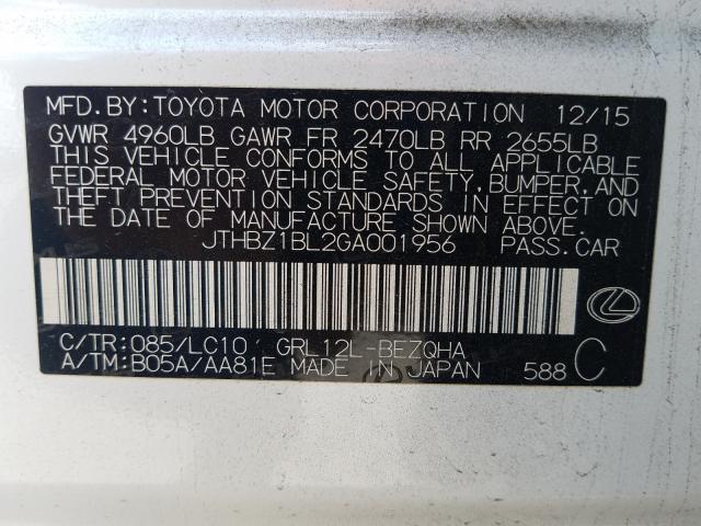 2016 LEXUS GS 350 BAS JTHBZ1BL2GA001956