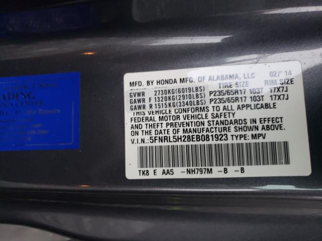 2014 HONDA ODYSSEY LX 5FNRL5H28EB081923